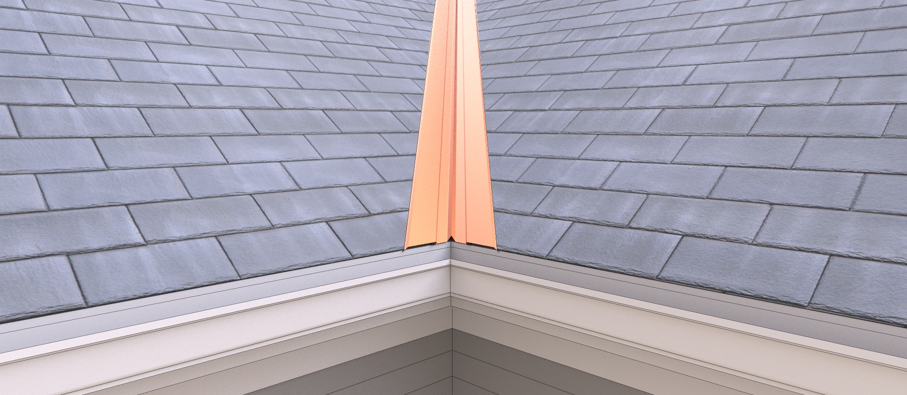 HotValley system on a slate roof, custom HotEdge systems