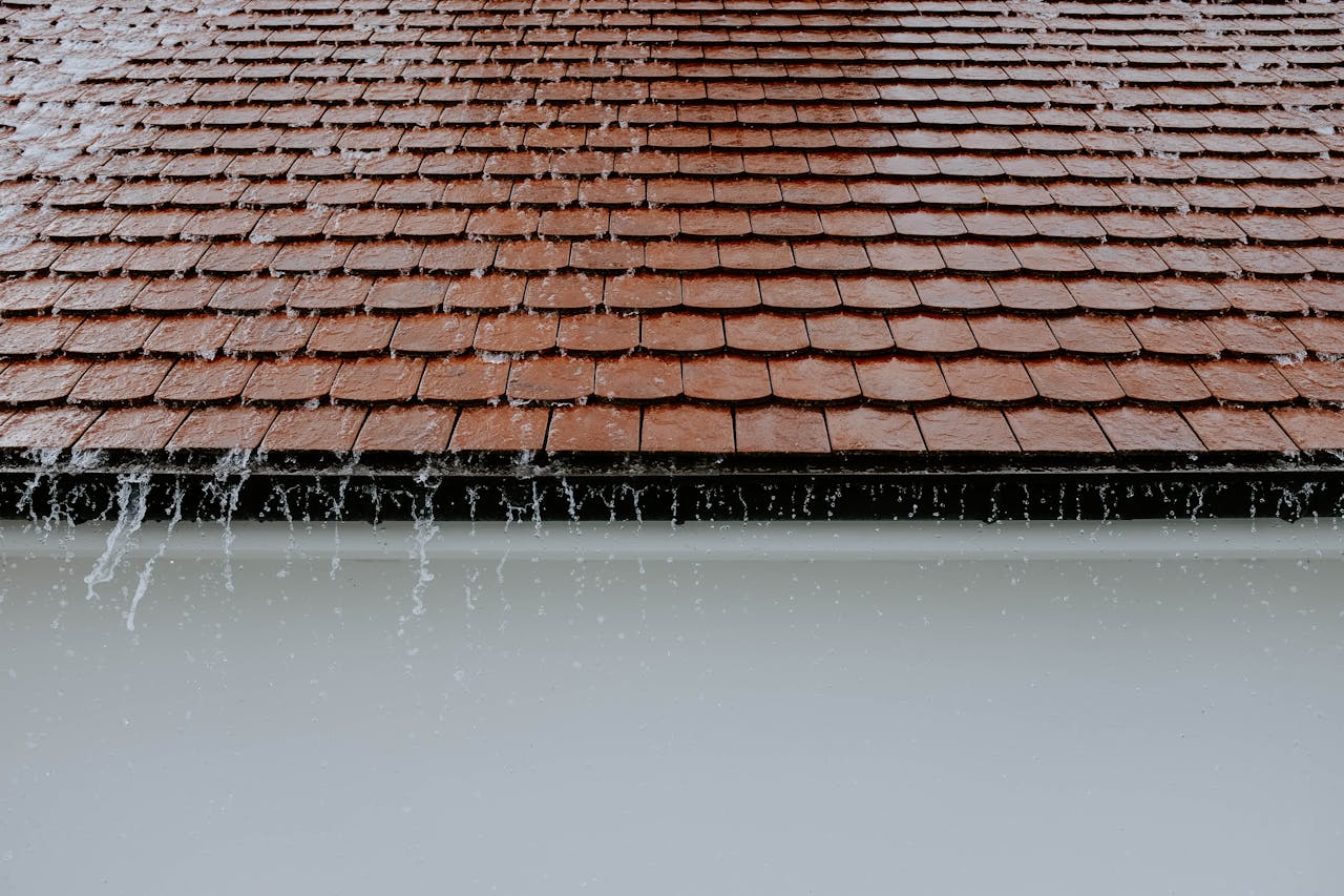 Roof during heavy rain